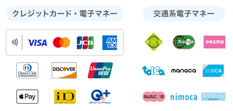 クレジットカード・電子マネー　交通系電子マネー